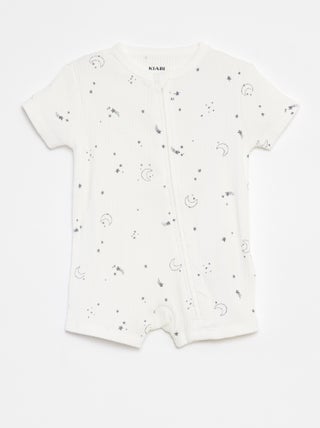 Babygrow leve com fecho de manga curta
