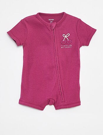 Babygrow leve com fecho de manga curta