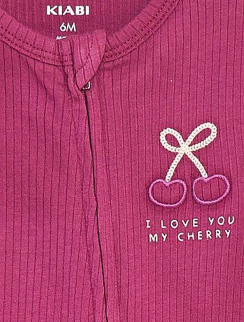 Babygrow leve com fecho de manga curta