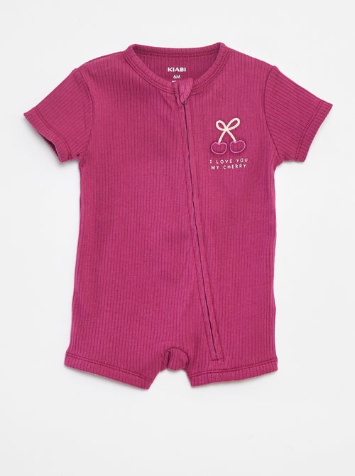 Babygrow leve com fecho de manga curta - Kiabi