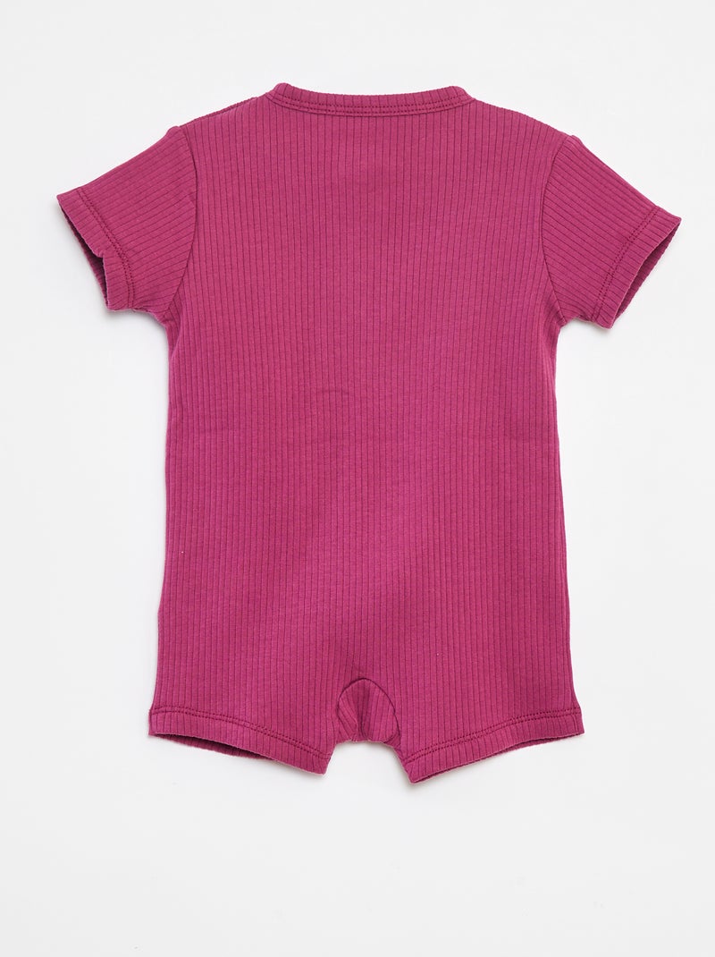 Babygrow leve com fecho de manga curta Rosa - Kiabi