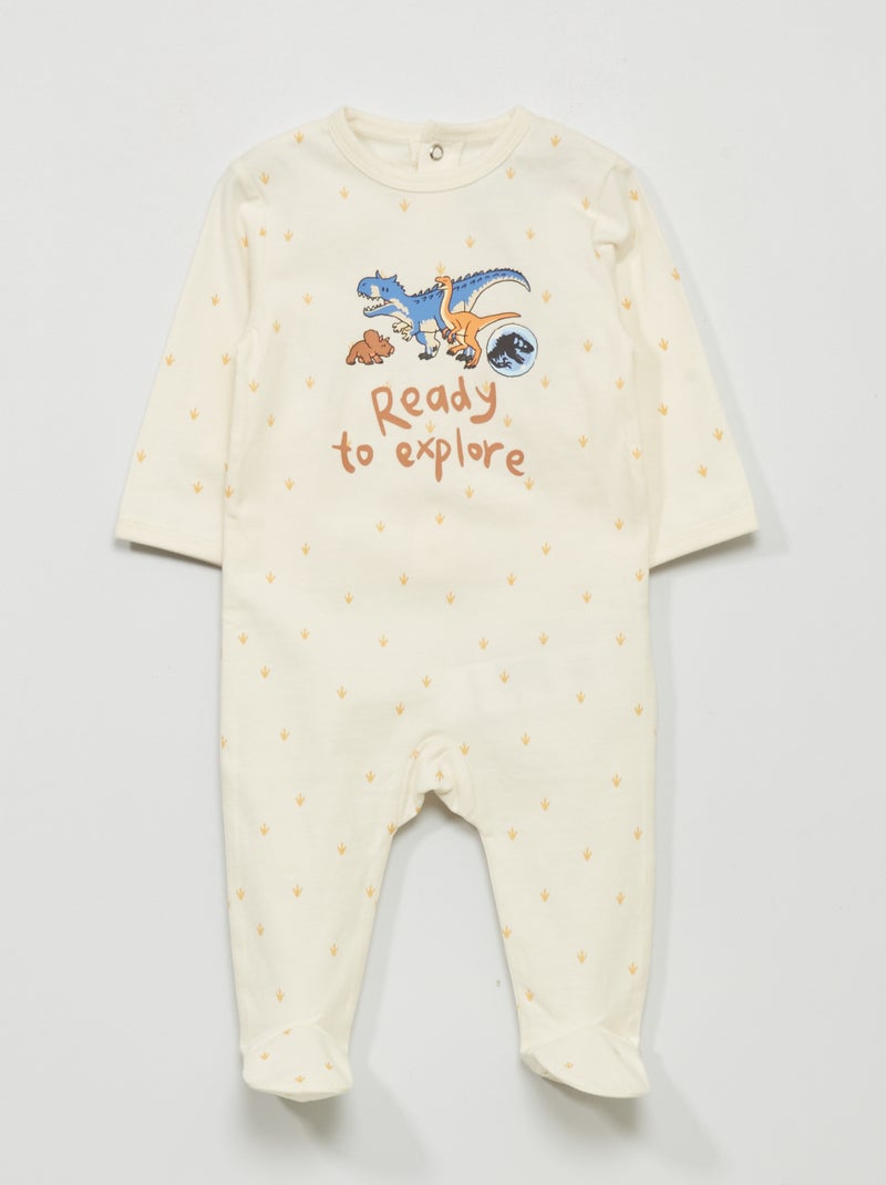 Babygrow 'Parque Jurássico' BRANCO - Kiabi
