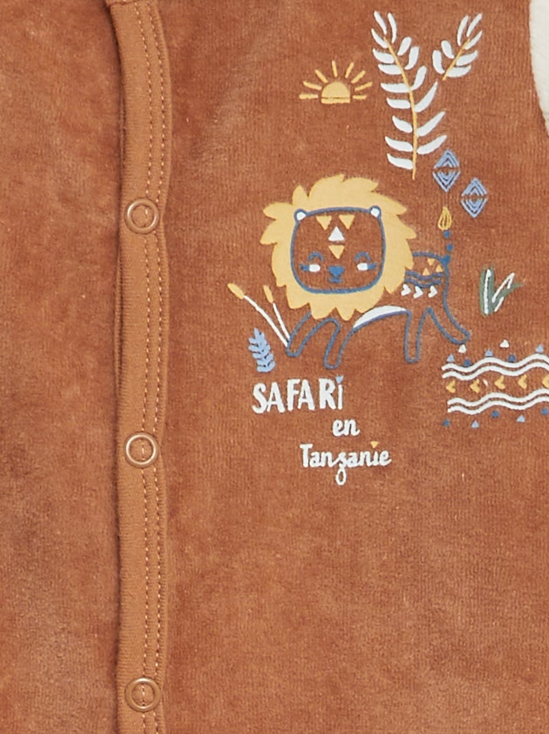 Babygrow polar com pés BEGE - Kiabi