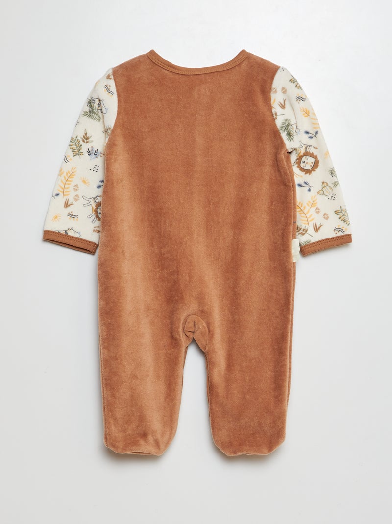 Babygrow polar com pés BEGE - Kiabi