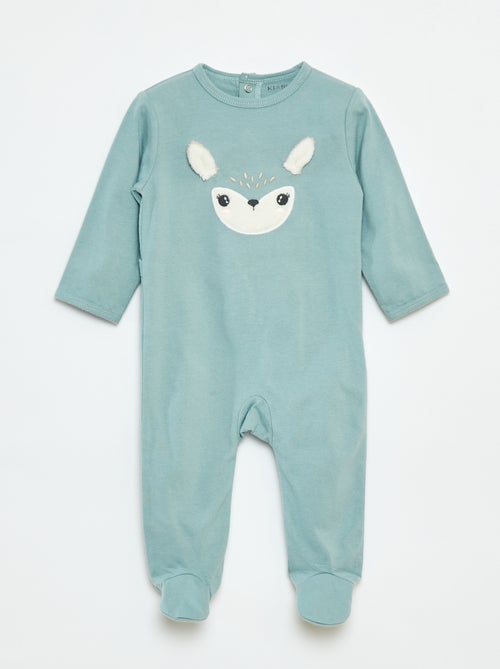 Babygrow 'Raposa' com abertura com molas de pressão atrás - Kiabi