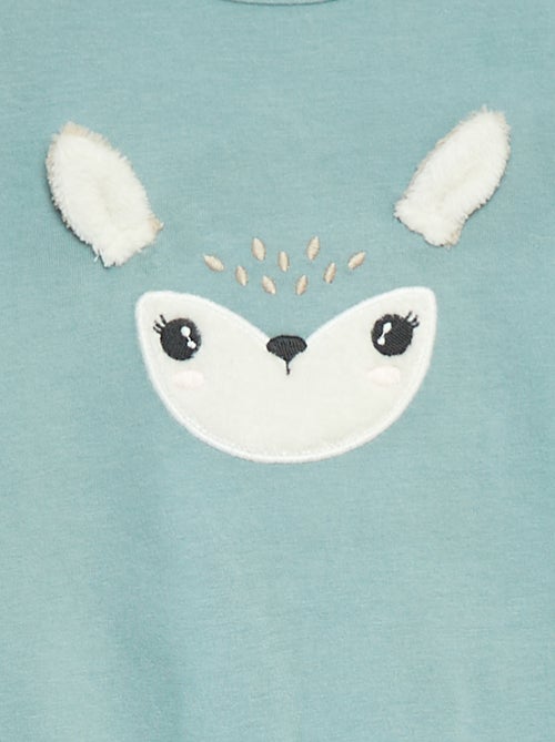 Babygrow 'Raposa' com abertura com molas de pressão atrás - Kiabi