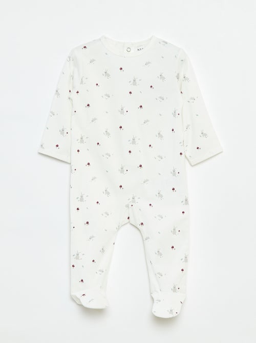 Babygrow 'Raposa' com abertura com molas de pressão atrás - Kiabi