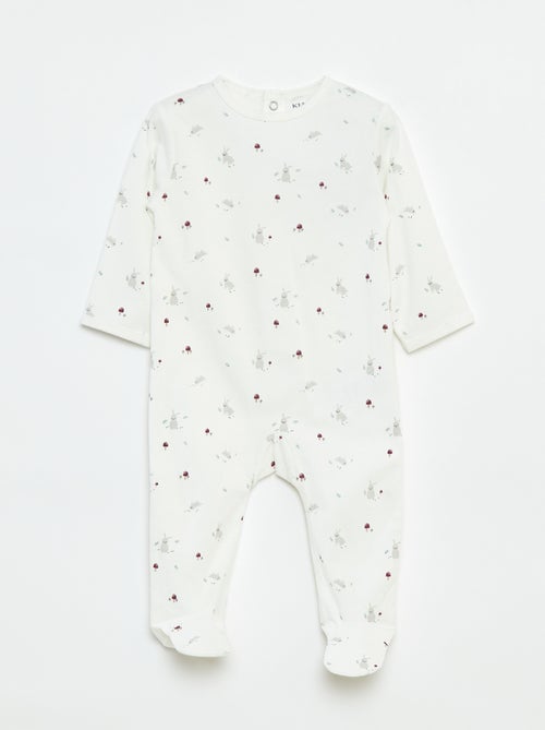 Babygrow 'Raposa' com abertura com molas de pressão atrás - Kiabi