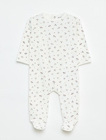 Babygrow 'Raposa' com abertura com molas de pressão atrás