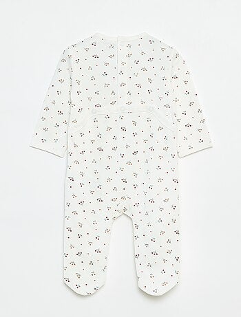 Babygrow 'Raposa' com abertura com molas de pressão atrás