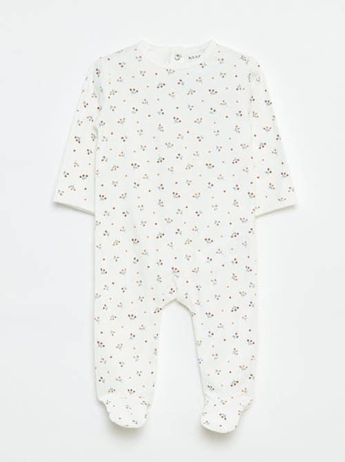 Babygrow 'Raposa' com abertura com molas de pressão atrás - Kiabi