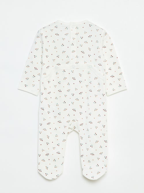 Babygrow 'Raposa' com abertura com molas de pressão atrás - Kiabi