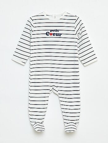 Babygrow 'Raposa' com abertura com molas de pressão atrás