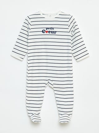 Babygrow 'Raposa' com abertura com molas de pressão atrás