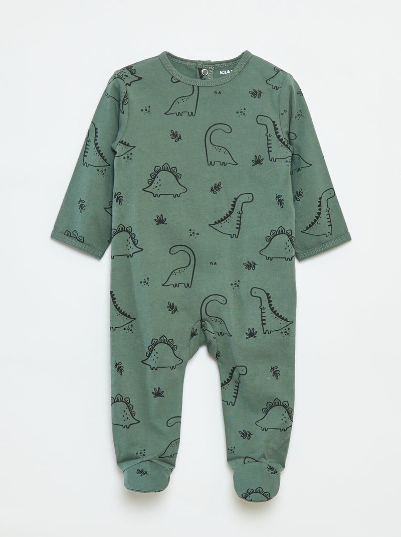Babygrow 'Raposa' com abertura com molas de pressão atrás Caqui - Kiabi