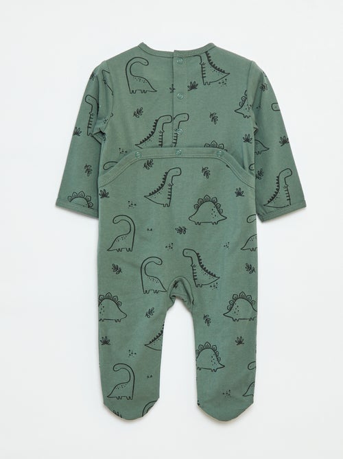 Babygrow 'Raposa' com abertura com molas de pressão atrás - Kiabi