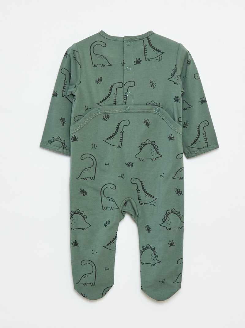 Babygrow 'Raposa' com abertura com molas de pressão atrás Caqui - Kiabi