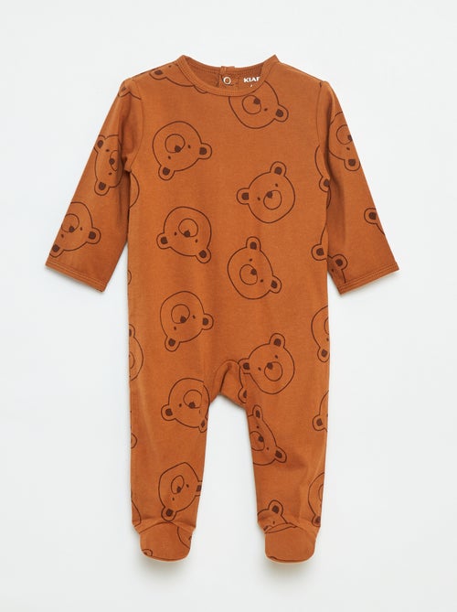 Babygrow 'Raposa' com abertura com molas de pressão atrás - Kiabi