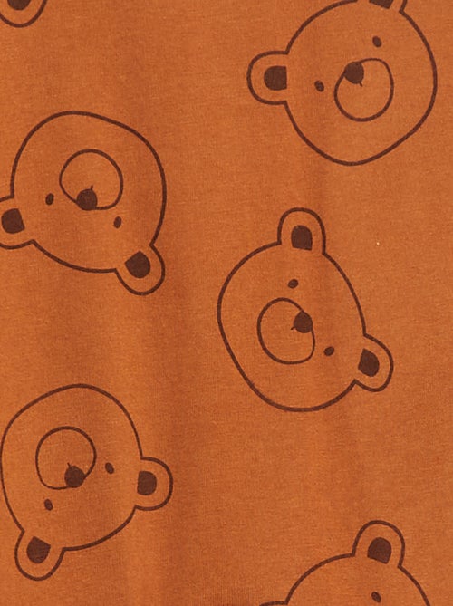 Babygrow 'Raposa' com abertura com molas de pressão atrás - Kiabi