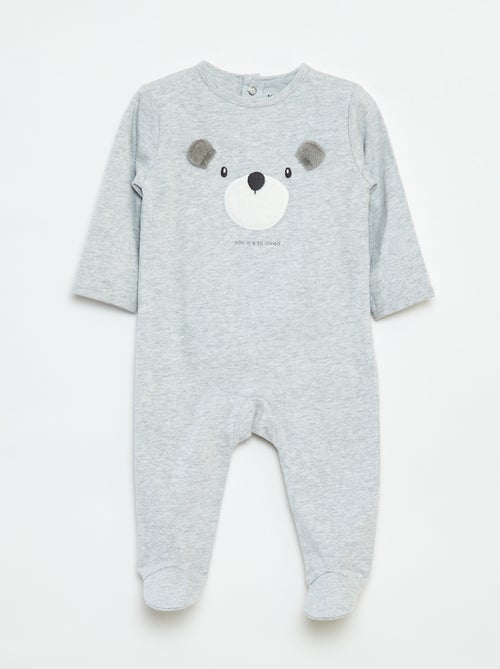 Babygrow 'Raposa' com abertura com molas de pressão atrás - Kiabi