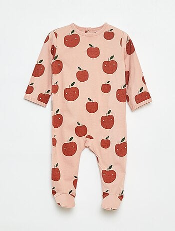 Babygrow 'Raposa' com abertura com molas de pressão atrás