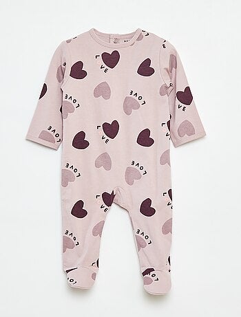 Babygrow 'Raposa' com abertura com molas de pressão atrás