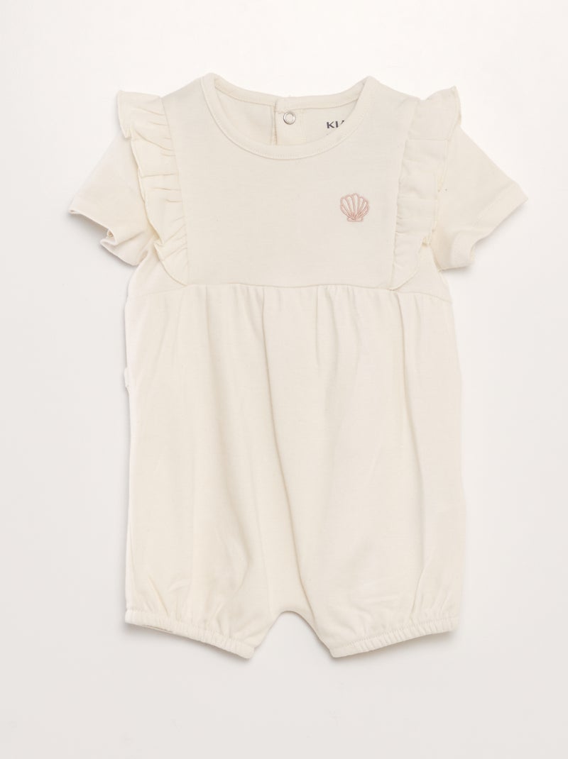 Babygrow type macacão curto leve BRANCO - Kiabi