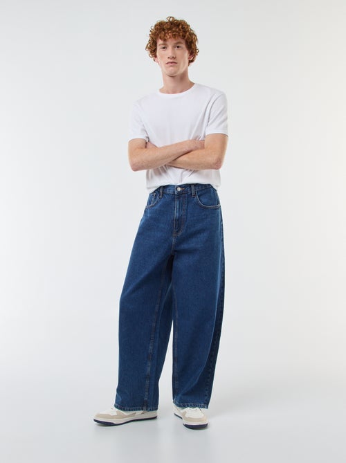 Baggy denim fit em algodão - Kiabi