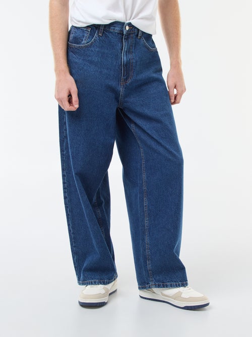 Baggy denim fit em algodão - Kiabi