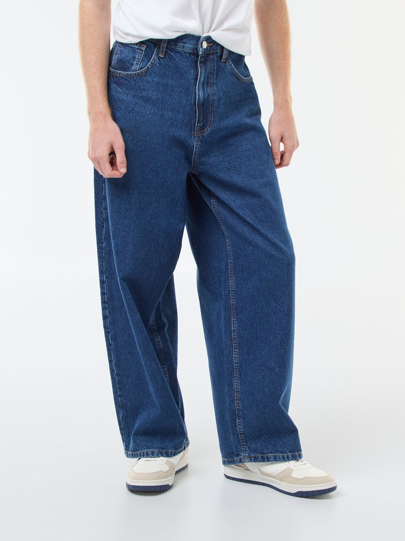 Baggy denim fit em algodão Azul - Kiabi