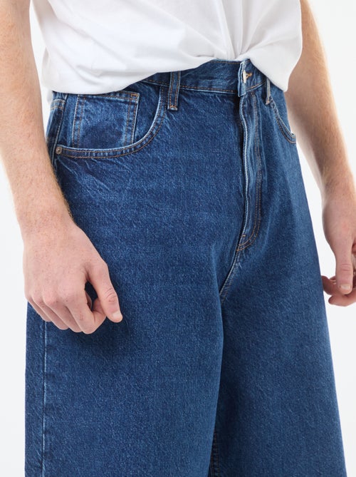Baggy denim fit em algodão - Kiabi