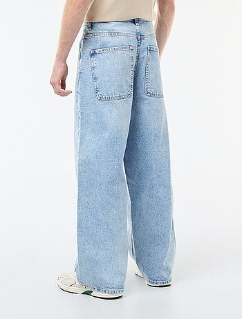 Baggy denim fit em algodão