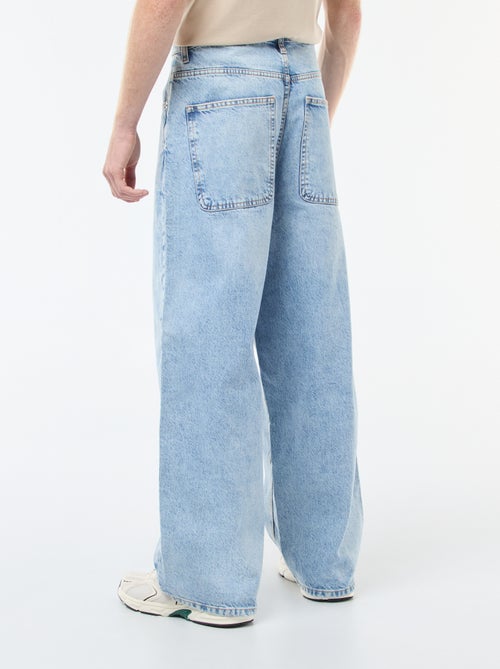 Baggy denim fit em algodão - Kiabi
