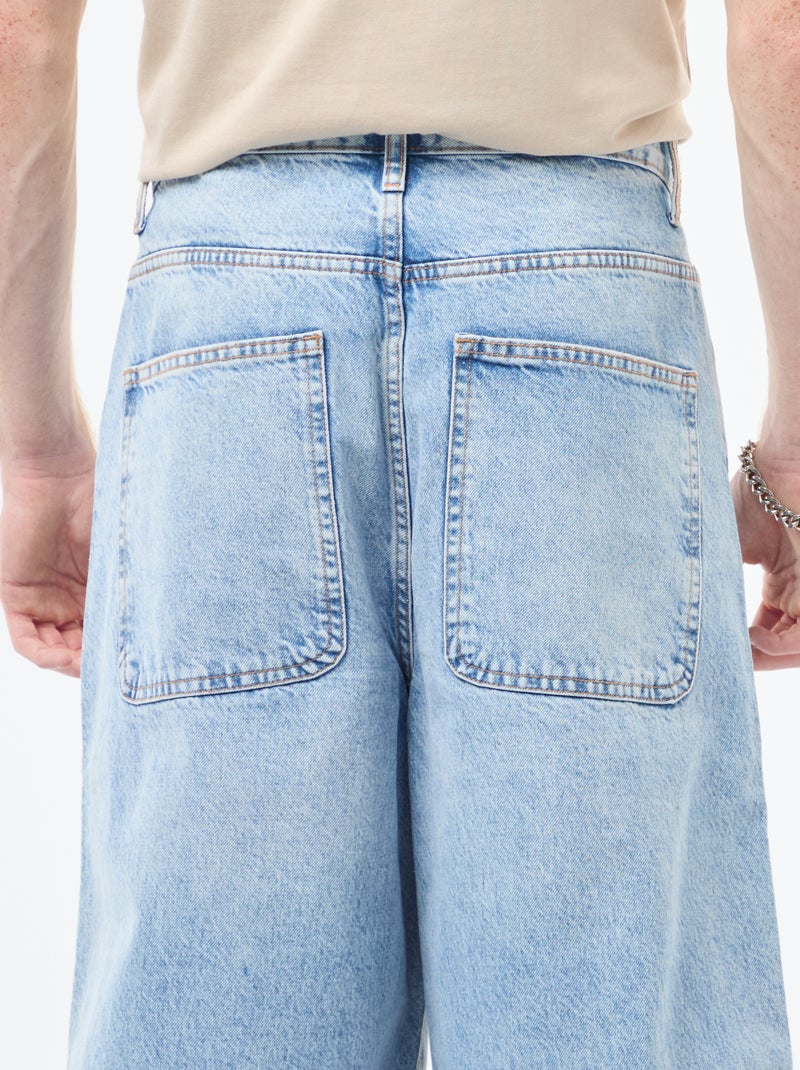 Baggy denim fit em algodão Azul - Kiabi