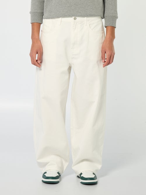 Baggy denim fit em algodão - Kiabi