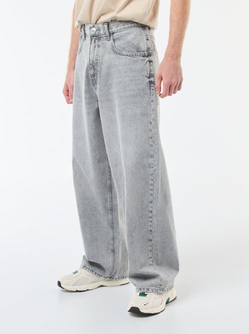 Baggy denim fit em algodão - Kiabi