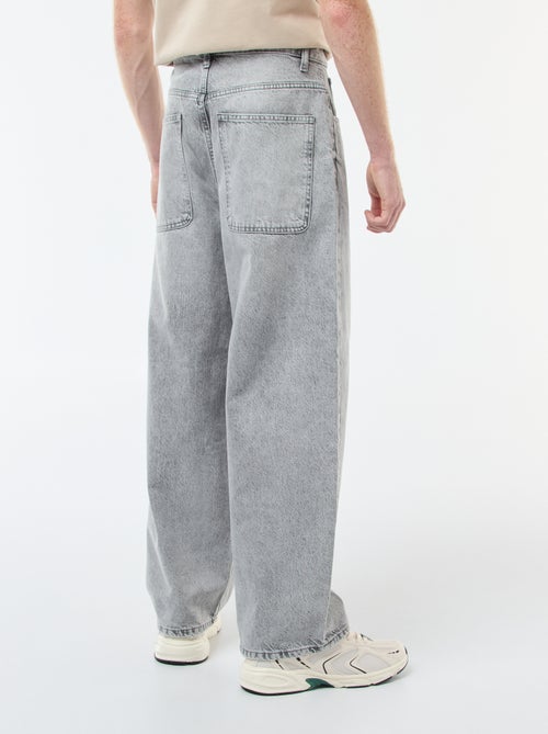 Baggy denim fit em algodão - Kiabi