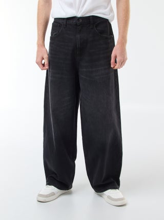 Baggy denim fit em algodão