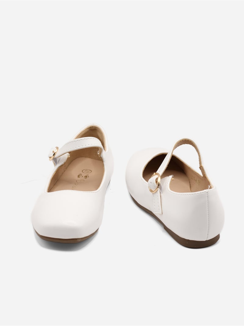 Bailarinas com fivela Branco - Kiabi