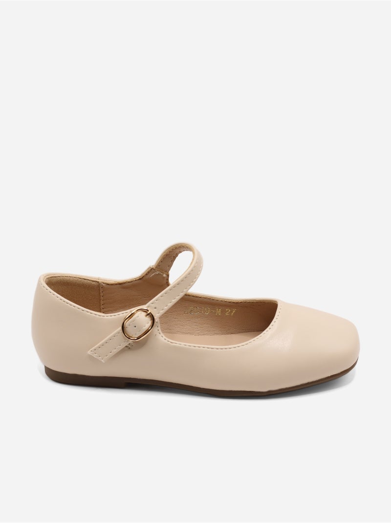 Bailarinas com fivela Creme - Kiabi