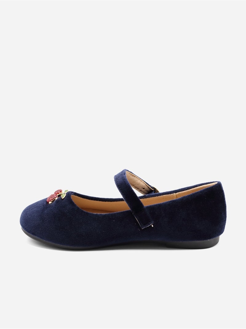 Bailarinas com motivos decorativos Azul escuro - Kiabi