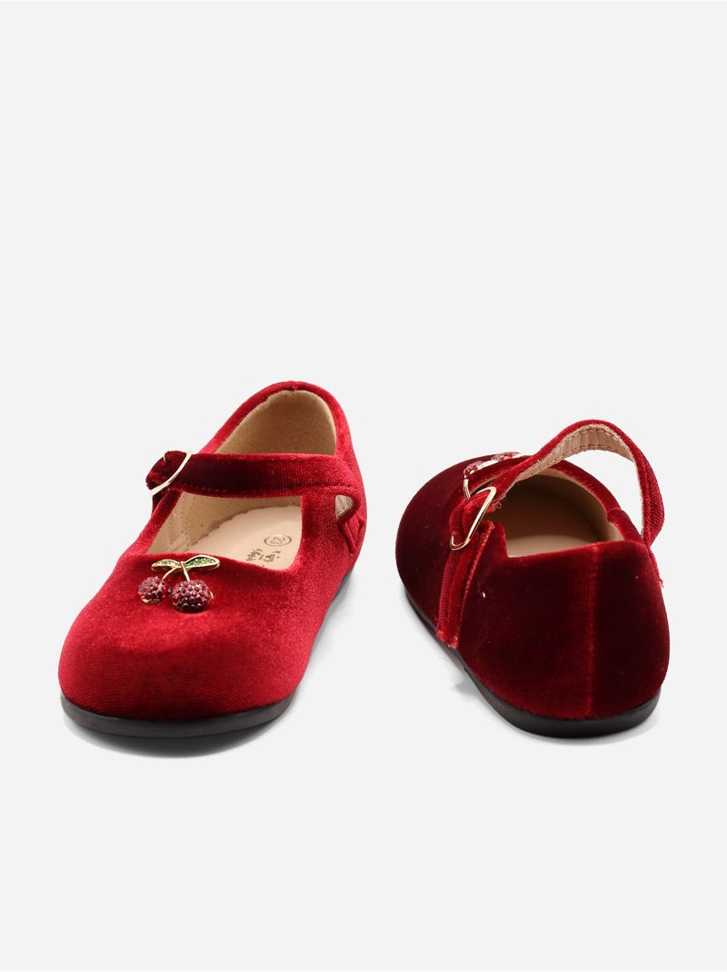 Bailarinas com motivos decorativos Vermelho - Kiabi