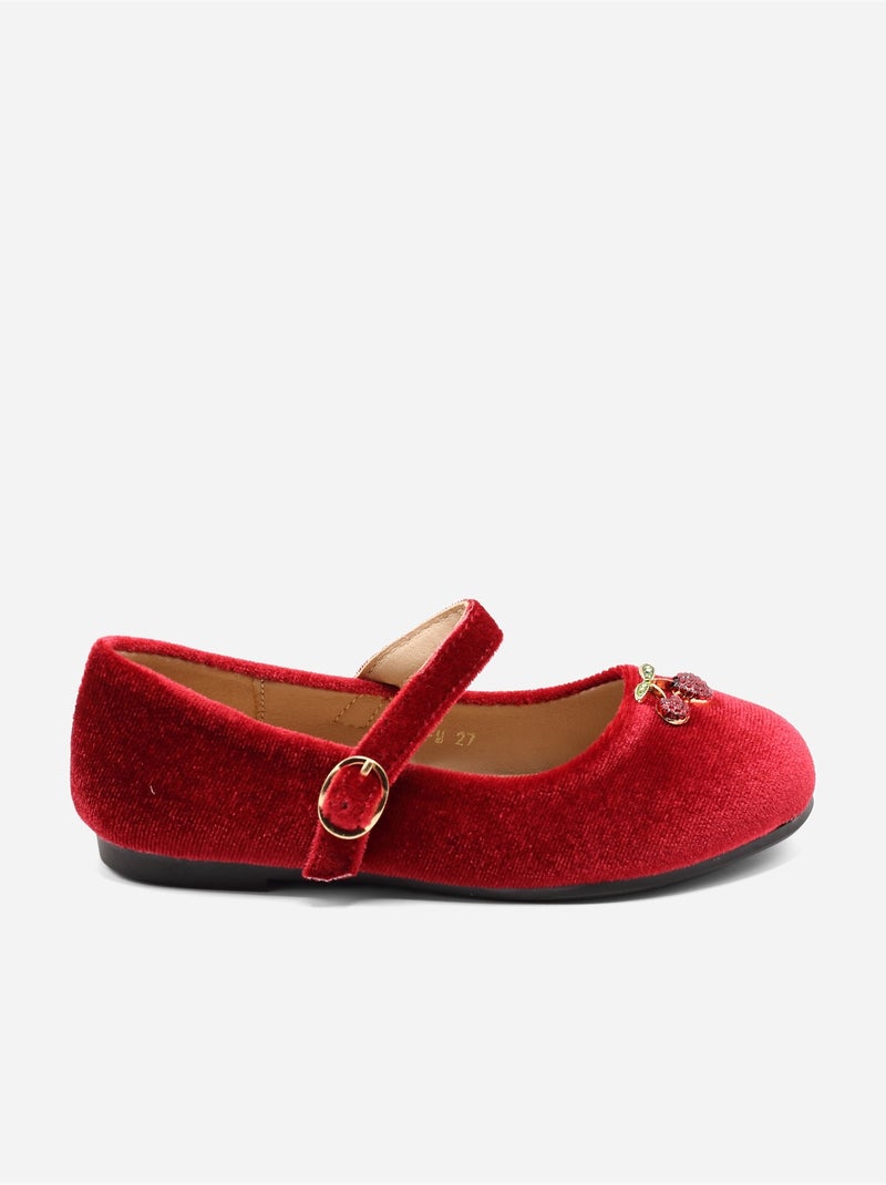 Bailarinas com motivos decorativos Vermelho - Kiabi