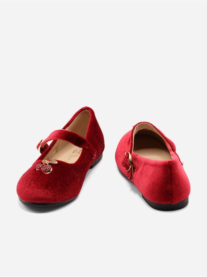 Bailarinas com motivos decorativos Vermelho - Kiabi