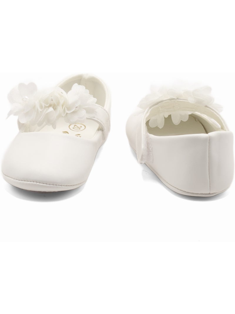 Bailarinas com motivos florais Branco - Kiabi