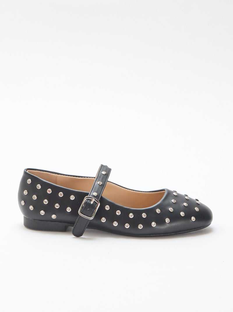Bailarinas com tachas Preto - Kiabi