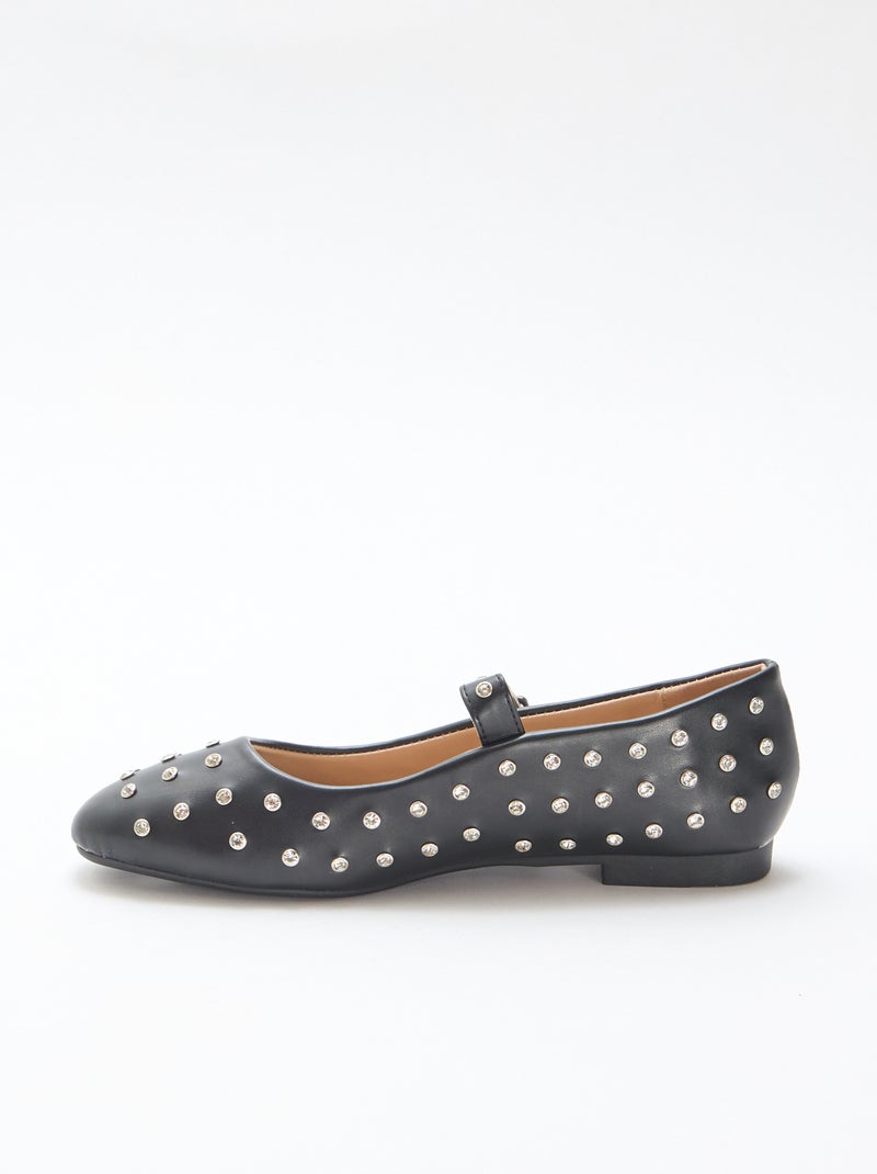 Bailarinas com tachas Preto - Kiabi