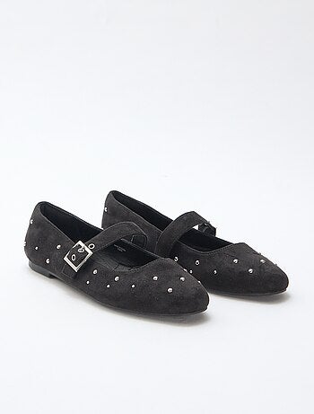 Bailarinas com tiras efeito tachas