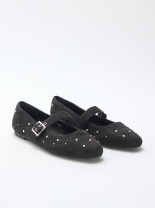 Bailarinas com tiras efeito tachas