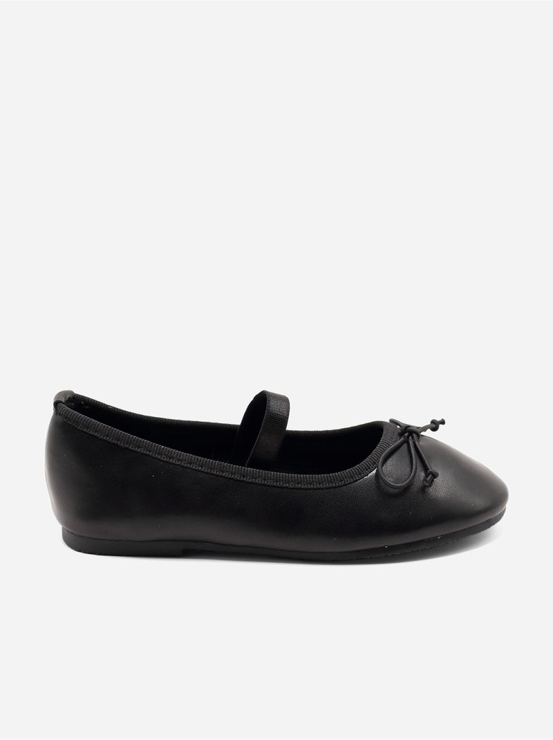 Bailarinas com um laço decorativo Preto - Kiabi
